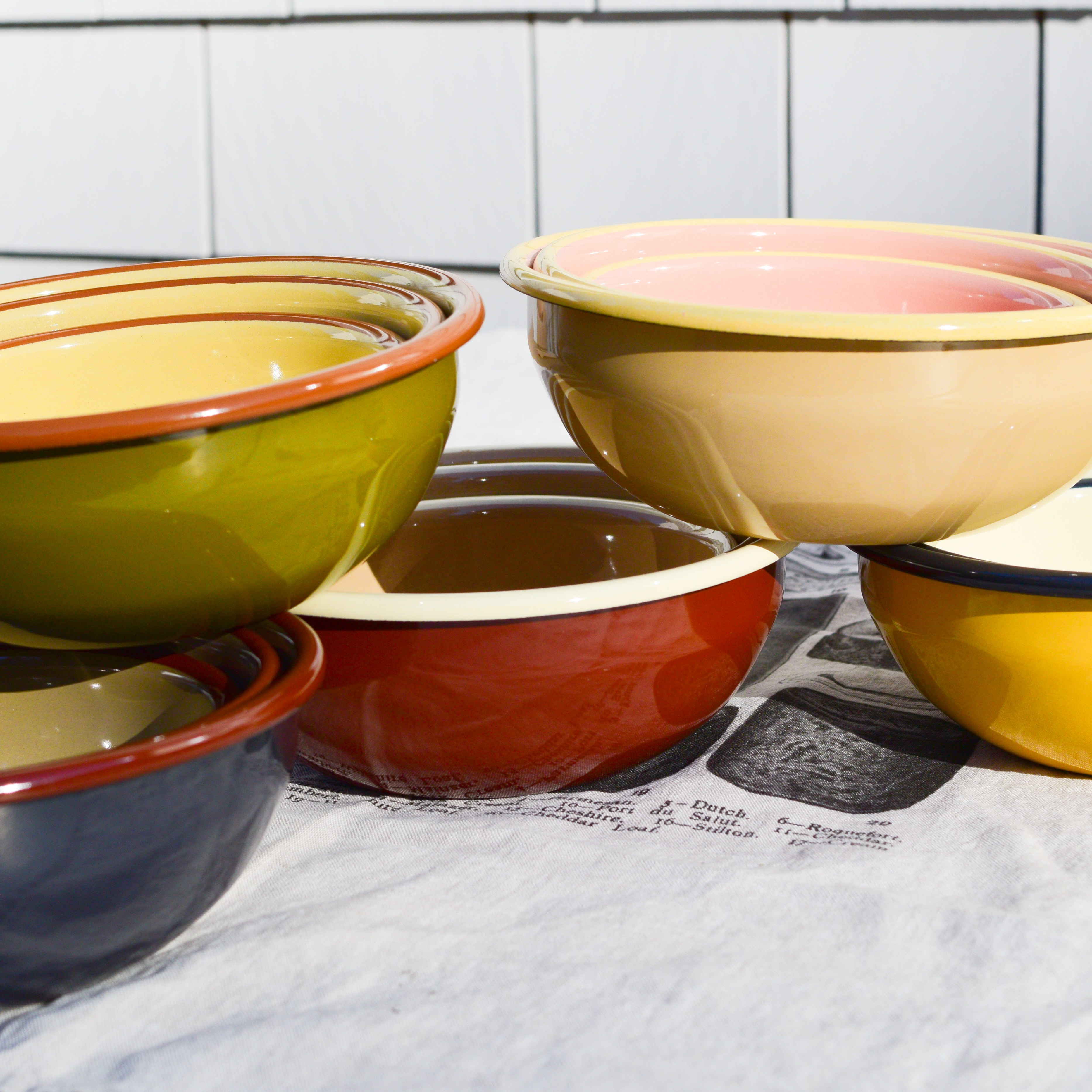 Enamel Bowls Set of 3