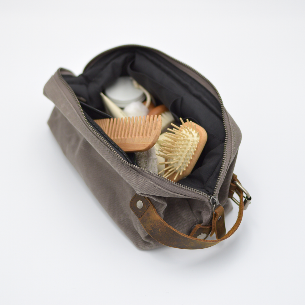 Waxed Canvas Dopp Kit Toiletry Bag - Earth & Nest