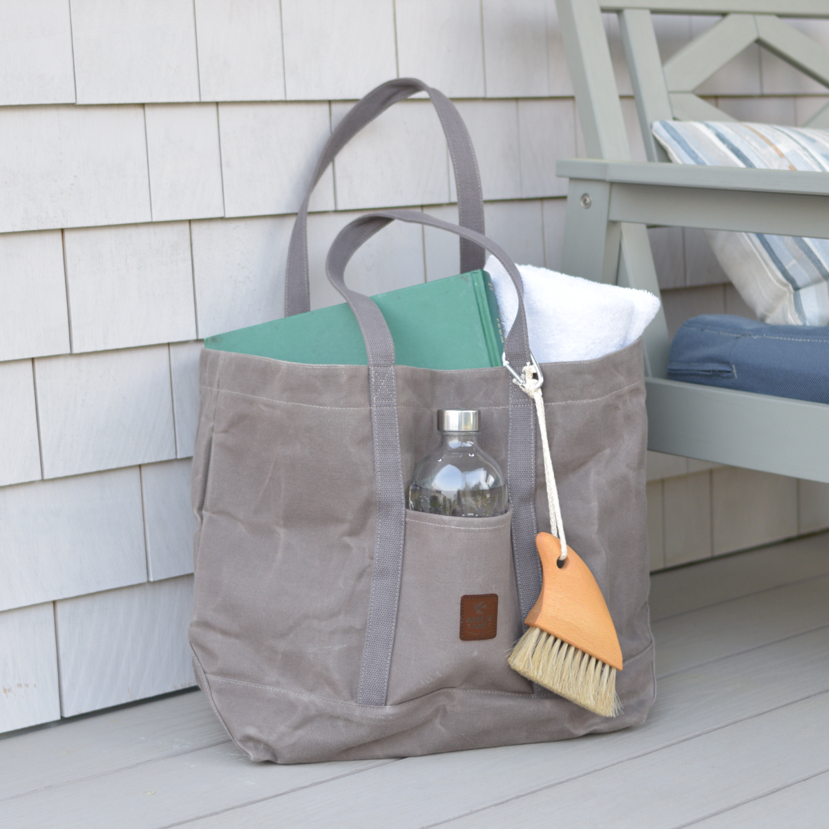 Waxed Canvas Tote Bag - Earth & Nest