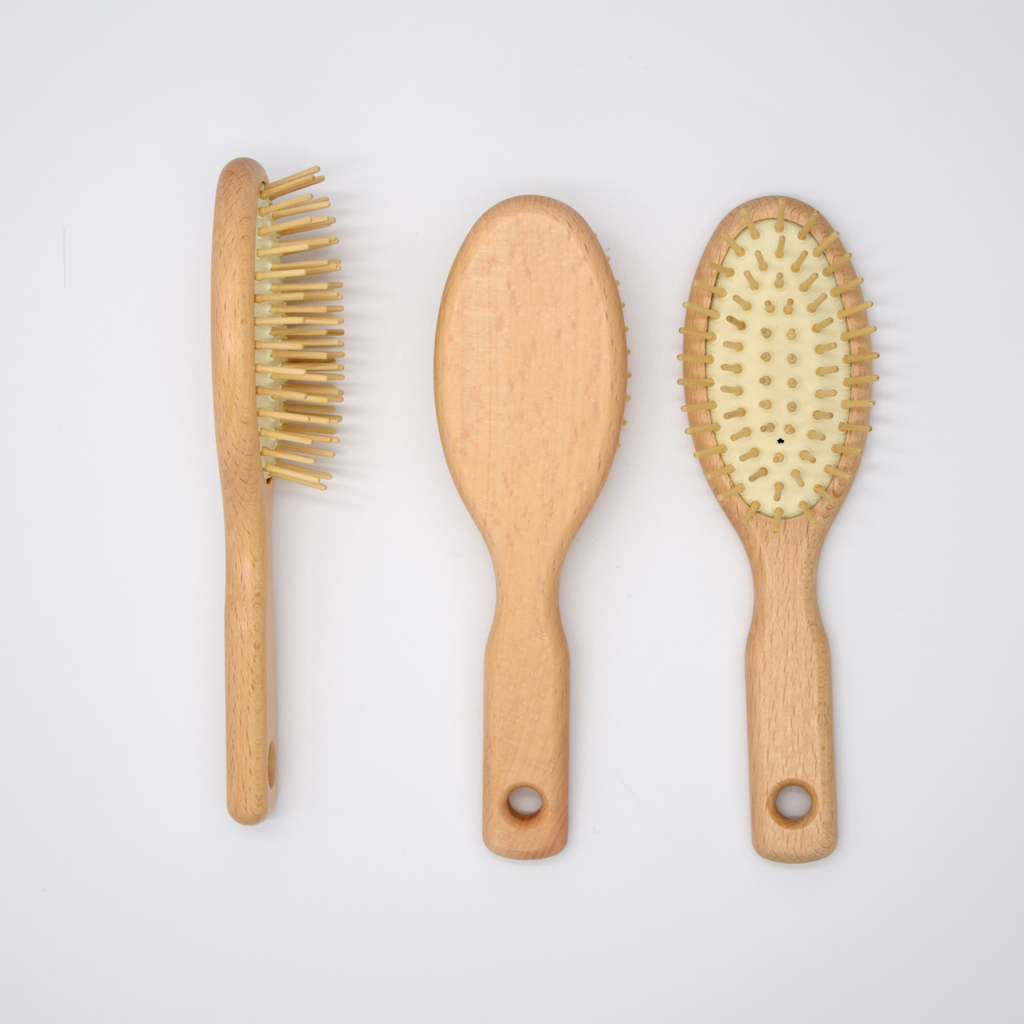 Hair Brush Wood Pins Children - Earth & Nest