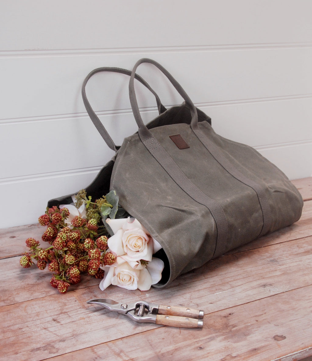 Waxed Canvas Log Flower Holder - Earth & Nest
